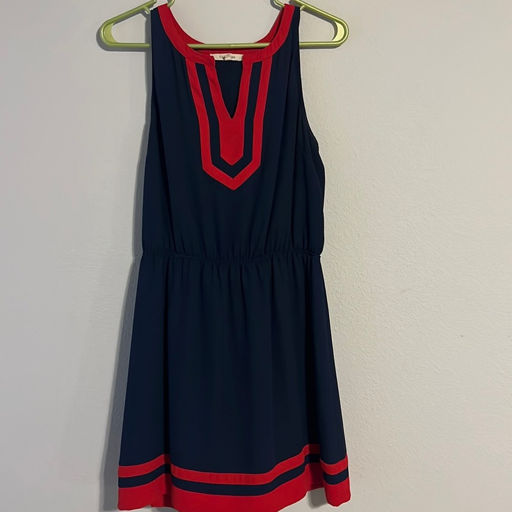 Navy with red detailing Dress